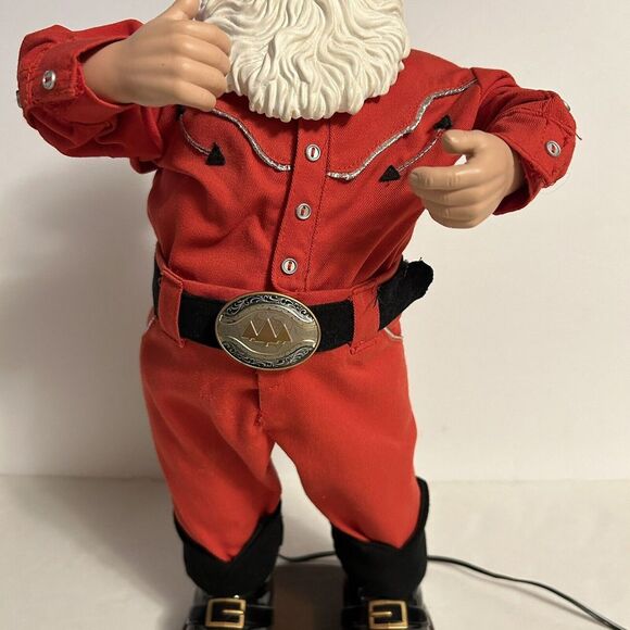 Holly Jolly Rock Santa Alan Jackson Singing Hip-Swingin' Santa Cowboy 1999 Video - Picture 4 of 7